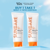 Sunbare B1T1 Bright-C Tinted Sunscreen SPF50 PA++++ 30ml x 2pcs | Lightweight Nongreasy Protect Skin