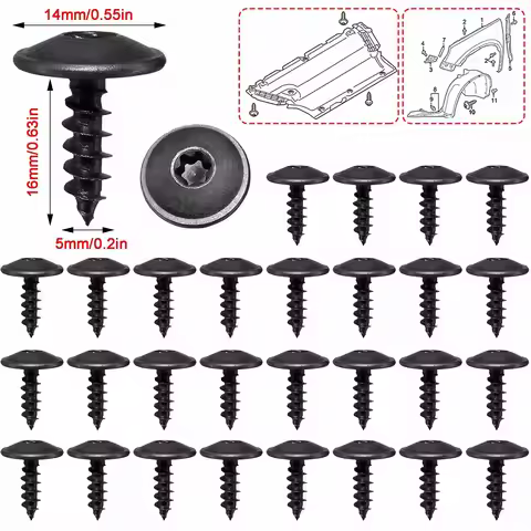 50-10Pcs Engine Cover Undertray Splashguard Wheel Arch Torx Screw Fastener Clips for VW Audi A1 A3 A