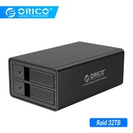 ORICO 2 bay 3.5'' HDD Docking Station USB3.0 to SATA With RAID HDD Aluminum HDD Enclosure External PowerAdapter HDD Case