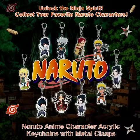 Naruto Anime Keychain Naruto Keyring Acrylic Keychain Cute Q Version One Piece Drop Shipping Wholesa