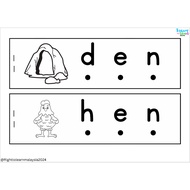 PDF/SOFTCOPY CVC Words Flipbook 70 words total medial sound a,e,i,o,u