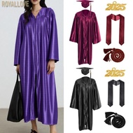 Royal 2025 Year Graduation Gown Academic Robe with Graduation Hat Graduation Cord