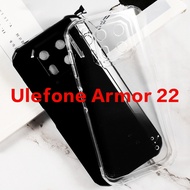 Caing For Ulefone Armor 22 Phone Case Shell Soft TPU Silicone Black Protective Cover