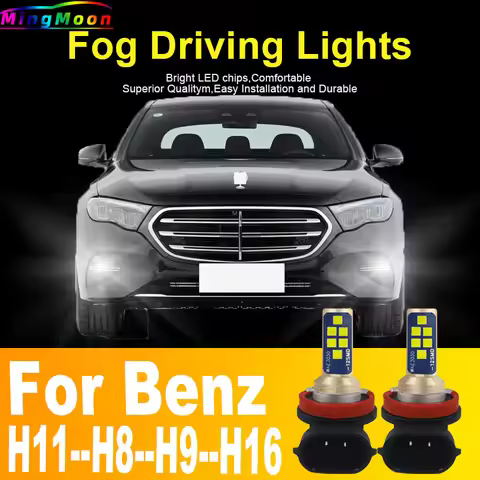 2pcs H11 H8 Led Fog Lights Headlight Canbus H16 H9 Car Bulb Diode Driving Running Lamp 12v 55w For B