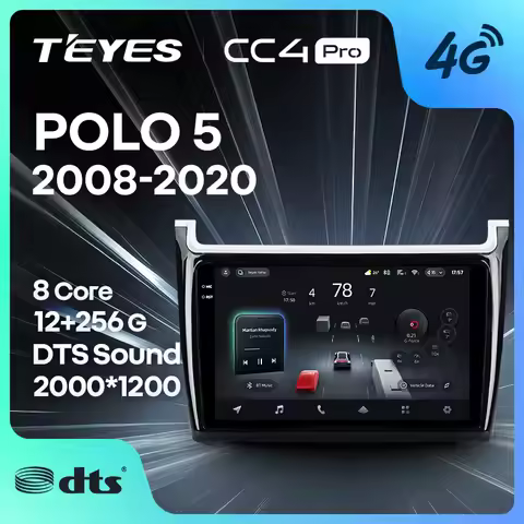 TEYES CC4 PRO For Volkswagen POLO 5 2008 - 2020 CarPlay Android Auto 2DIN Autoradio Car play Radio M