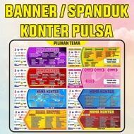 BANNER KONTER PULSA / SPANDUK KONTER PULSA FREE DESAIN TERMURAH!!!!