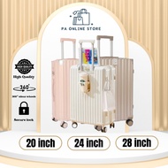 Suitcase Luggage Bag With Cup Holder USB Charger Beg Bagasi Pemegang Cawan Pengecas USB 多功能行李箱[B09A]