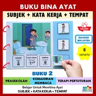 *BARU* Buku Bahasa Melayu Bina Ayat Busy Book Speech Delay Speech Therapy Autism Alat Bahan Bantu Me