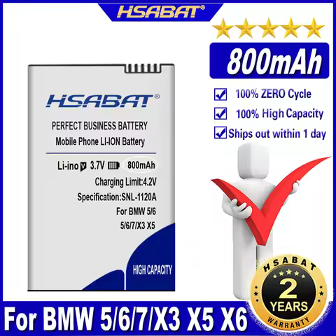 HSABAT 5/6/7/X3 X5 X6 800mAh Battery for BMW GT 5 6 7 X3GT57 i8 X3 X5 X6 5310le 730 740 745 760li MK