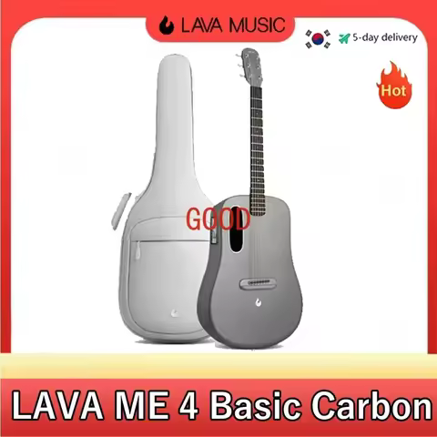 LAVA ME 4 Basic Carbon Fiber Acoustic Electric Smart Travel Guitar HILAVA 2.0 System with 3.5 inch T