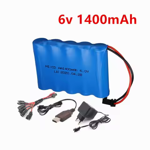 6V 1400mAh AA NI-CD Battery Pack For Electric toys car ship robot Rechargeable AA 6.0v 1400 mah Batt