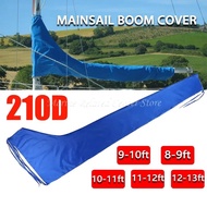 210D Blue Waterproof Sail Cover Boat Cover,Mainsail Boom Cover,8-10Ft 10-11Ft 11-12Ft 12-13Ft Anti U