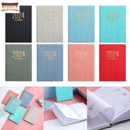 5211JEW Pocket 2024 Agenda Book with Calendar A7 To Do List English Notepad Portable Diary Weekly Planner School Office