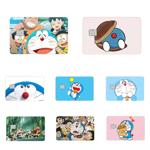 D-Doraemon-a Stickers For Debit Credit Card Anime Spend Or Save Funny Shell On Off Ultra Thin No Fad