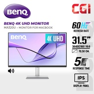 BenQ 31.5" MA320U IPS 4K UHD HDR600 60Hz 5ms Built-In Speaker PD90W USB-C Ergonomic Monitor