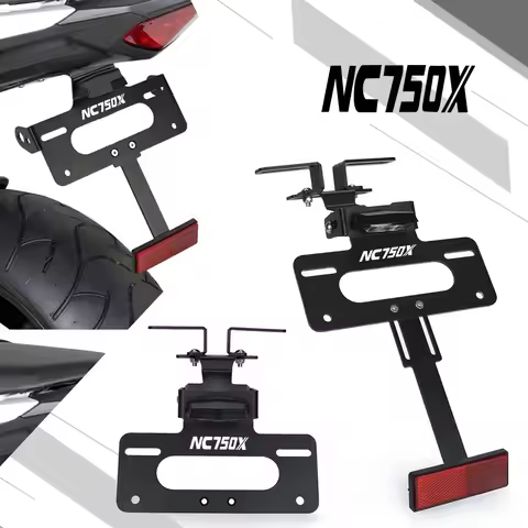 Aluminium 2025 2024 For Honda NC 750 NC750X NC750S NC750 X S 2016 Adjustable License Plate Relocatio