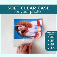 SOFT CLEAR CASE/ SLEEVE / PROTECTOR For Your Photo - Size 2R/3R/5R/A5 - No Zipper/Enclosure