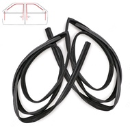 iBarod ยางสักหลาดร่องกระจก สีดำด้าน สำหรับ Mitsubishi Cyclone L250 L200 Mighty Max K14 ปี 1986-1996