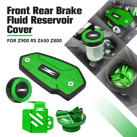 For KAWASAKI Z900 RS Z650 Z800 Motorcycle Front Rear Brake Pump Fluid Tank Oil Cup Reservoir Guard C
