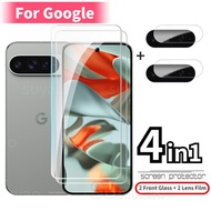 2 in 1 Tempered Glass For Google Pixel9 Pixel 9 8 10 Pro XL 9A 8A 7 6 7A 6A 5G HD Screen Protector P