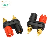 UM.T Speaker Banana Plug Terminal Connector Banana Soet Dual Female Banana Plug For Speaker Amplifie