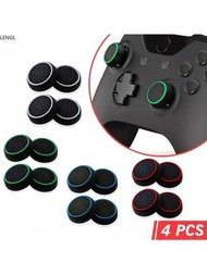 4入組適用於ps5 Ps4 Ps3 Ps2 Xbox One/360遊戲控制器的替換矽膠模擬控制器搖桿拇指摸塊套蓋