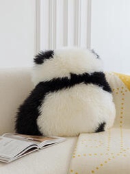 m3no黑白熊抱枕羊毛靠枕可愛飄窗床上靠墊沙發客廳床頭少女