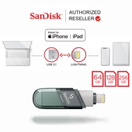 SanDisk iXpand Flash Drive Flip 64GB 128GB 256GB 2 in 1 Lightning and USB A 3.1 (SDIX90N) รับประกัน 