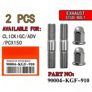 2 Pairs CLICK I GC/ADV/PCX 150 Exhaust Stud Bolt M7x17MM-90004-KGF-910 Motorcycle High Tensile Exhau