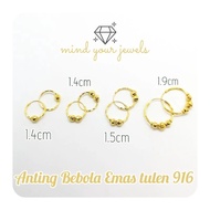 Anting-anting Subang Ring Emas 916 gold earrings 916金西洋环