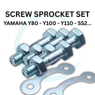 SCREW SPROCKET HUB SKRU SPOCKET HUB YAMAHA CUB Y80 SPORT Y100 Y110 SS Y110 SS2 SRL 110 RXZ 125Z