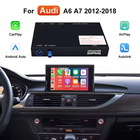 Road Top Wireless CarPlay Android Auto Module For Audi A6 C6 A7 C7 S6 S7 2012-2018 with AirPlay Mirr