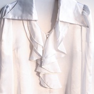 【蛋植物古著】飛雪蹤跡緞面古著襯衫