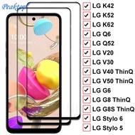 3Pcs Full Cover Screen Protective Glass For LG G6 G8 G8s V35 V30 V40 V50 ThinQ Tempered Glass For LG