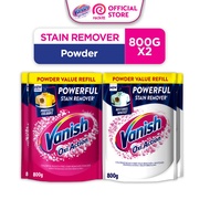 [Bundle of 2] Vanish Stain Remover Pink Action + Vanish Stain Remover Crystal White Oxi Action, Dete