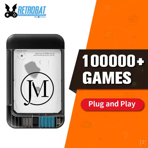 JMachen Hyper Base RB 500G/2T Portable Retrobat External Game HDD 100000+Games For PS2/PS1/Wii/PSP/N