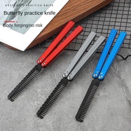 Spot goods Stainless Steel Butterfly Comb Aluminum Handle Butterfly Practice Knife CSGO Peripheral Butterfly Hand Knife Outdoor Training Tool Wholesale