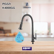 POZZI K4000GG Gun Grey Flexible Gooseneck Kitchen Sink Tap