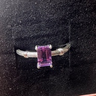 Rit. Amethyst S925 Adjustable Rings and Earrings