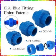 PVC Blue Union Fittings, 1/2" 3/4" 1" Plumbing Water Pipe Connector
