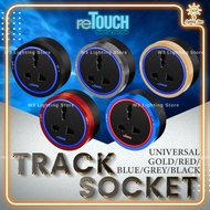 [SIRIM] reTouch TRACK SOCKET DOUBLE USB UNIVERSAL FLAT PIN [5 COLOUR: GOLD / BLACK / RED / BLUE / GR