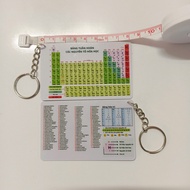 Bilingual Chemistry element circulation board card keychain, compact to fit in your wallet, supports