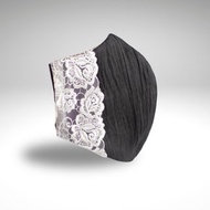 PSNY 2way白蕾絲黑麻口罩罩 2W09