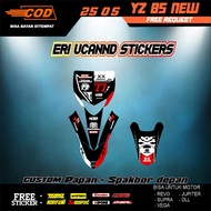FRONT REAR FENDER BOARD DECAL YZ 85 NEW STOCK ALWAYS READY GTX BEBEK STANDARD NEW DESIGN ER 25 05 St