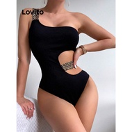 Sexy Plain Cut Out One Pieces for Women LNL75321