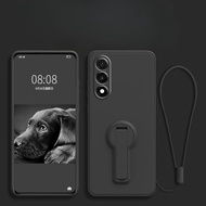 Kickstand Liquid Silicone Phone Case For Oneplus Nord 5 Luxury Soft Shockproof Back Phone Cover with