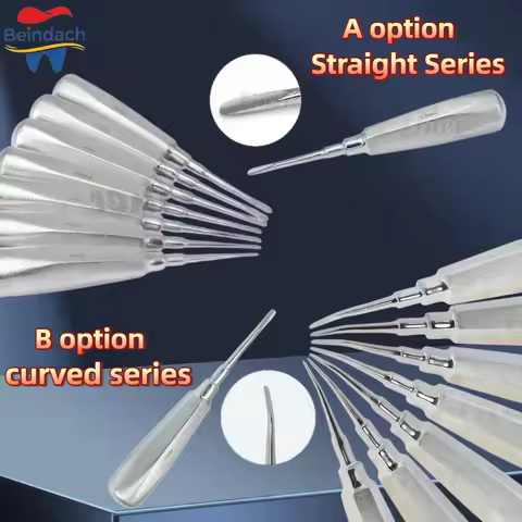 7pcs Dental Elevator Dental Extraction Tools Straight/Curved Teeth Extraction Tools Root Elevator De
