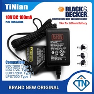 10V DC 100mA Power Supply ETPCA-100010U 90593304 for Black &amp; Decker LPS7000 LDX172C LDX172PK BDCS80I Type 1 7.2V Lithium Cordless Drill Charger