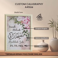 BIRTHDAY GIFT KALIGRAFI KHAT NAMA TULISAN TANGAN + FREE FRAME MODERNCALLIGRAPHYMY