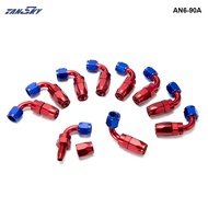 10pcs /set 90Degree AN6 Aluminum Oil cooler Hose Fitting Fuel Push-On Hose End fittings Adaptor AN6-